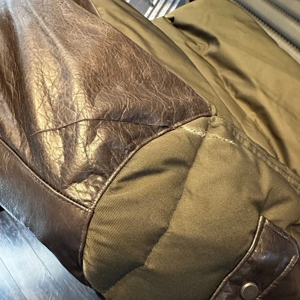 NWT Andrew Marc Ainsworth Leather Trimmed Puffer Jacket - Picture 12 of 13